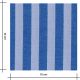 Tissu coton lavé - Rayures Azur