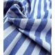 Tissu coton lavé - Rayures Azur