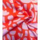 Tissu jersey coton - Fleurs Naïves vermillon
