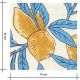 Tissu blockprint - Lemon azur