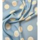 Tissu viscose Jolis pois - Ciel