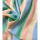 Tissu crêpe viscose - Rayure Sorbet