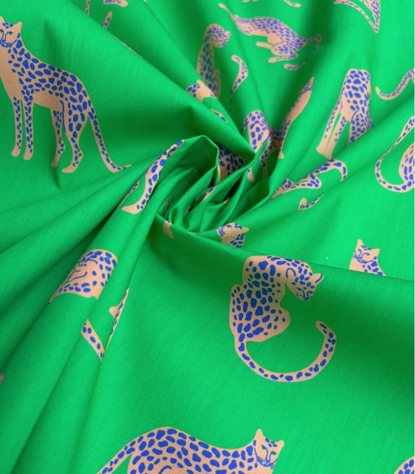 Tissu popeline Jaguar - Vert pomme Tissu popeline Jaguar - Vert pomme