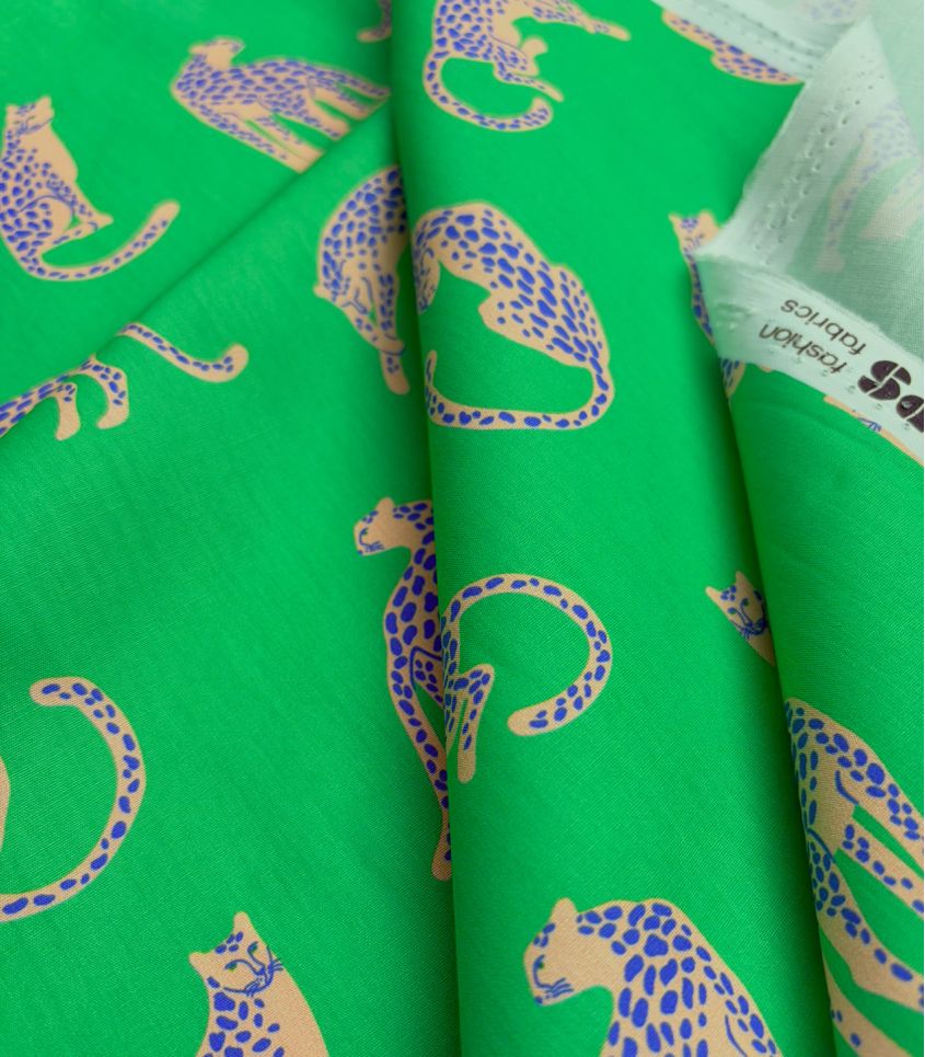 Tissu popeline Jaguar - Vert pomme Tissu popeline Jaguar - Vert pomme