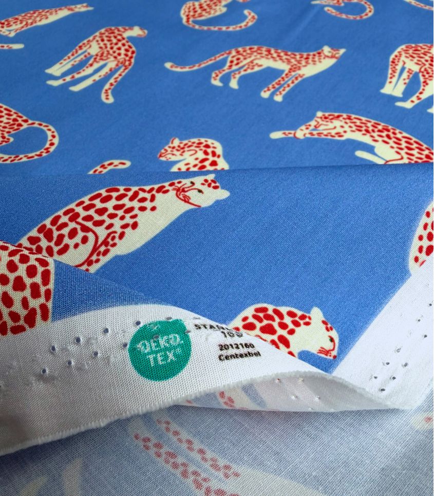 Tissu popeline Jaguar - Azur Tissu popeline Jaguar - Azur