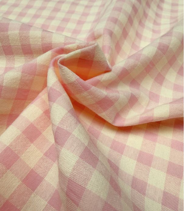 Seersucker vichy - Butter Pink