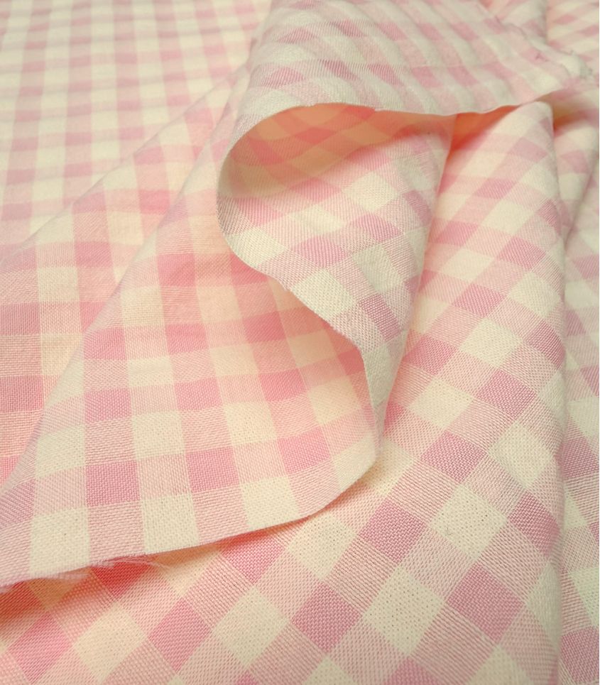 Seersucker vichy - Butter Pink Seersucker vichy - Butter Pink