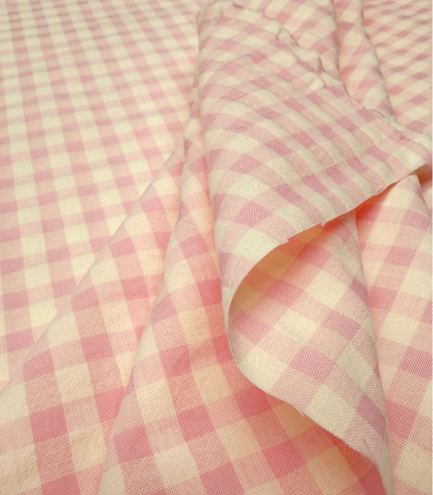 Seersucker vichy - Butter Pink Seersucker vichy - Butter Pink