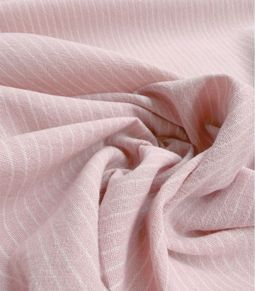 Tissu rayures Lima - Rose nude