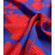 Tissu viscose Khimsar - Bleu Rouge
