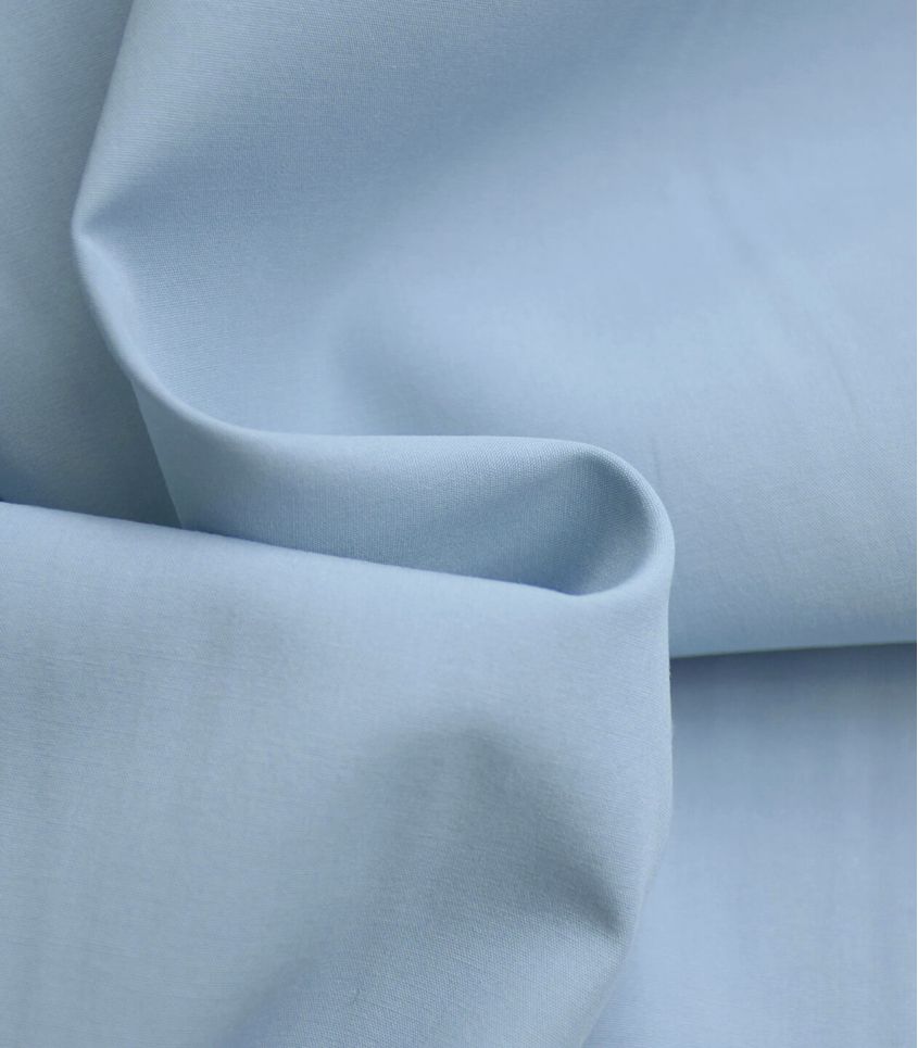 Tissu popeline de coton - Bleu Ciel