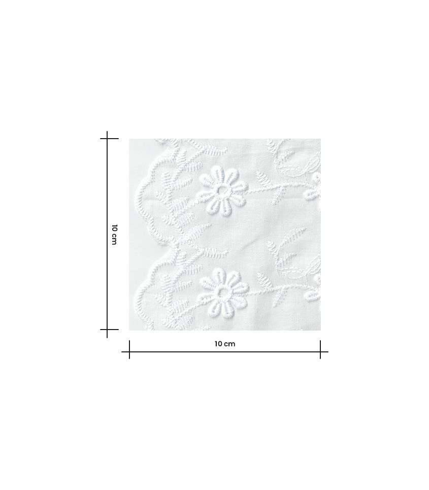 Tissu broderie anglaise festonnée - Daisy Tissu broderie anglaise festonnée - Daisy