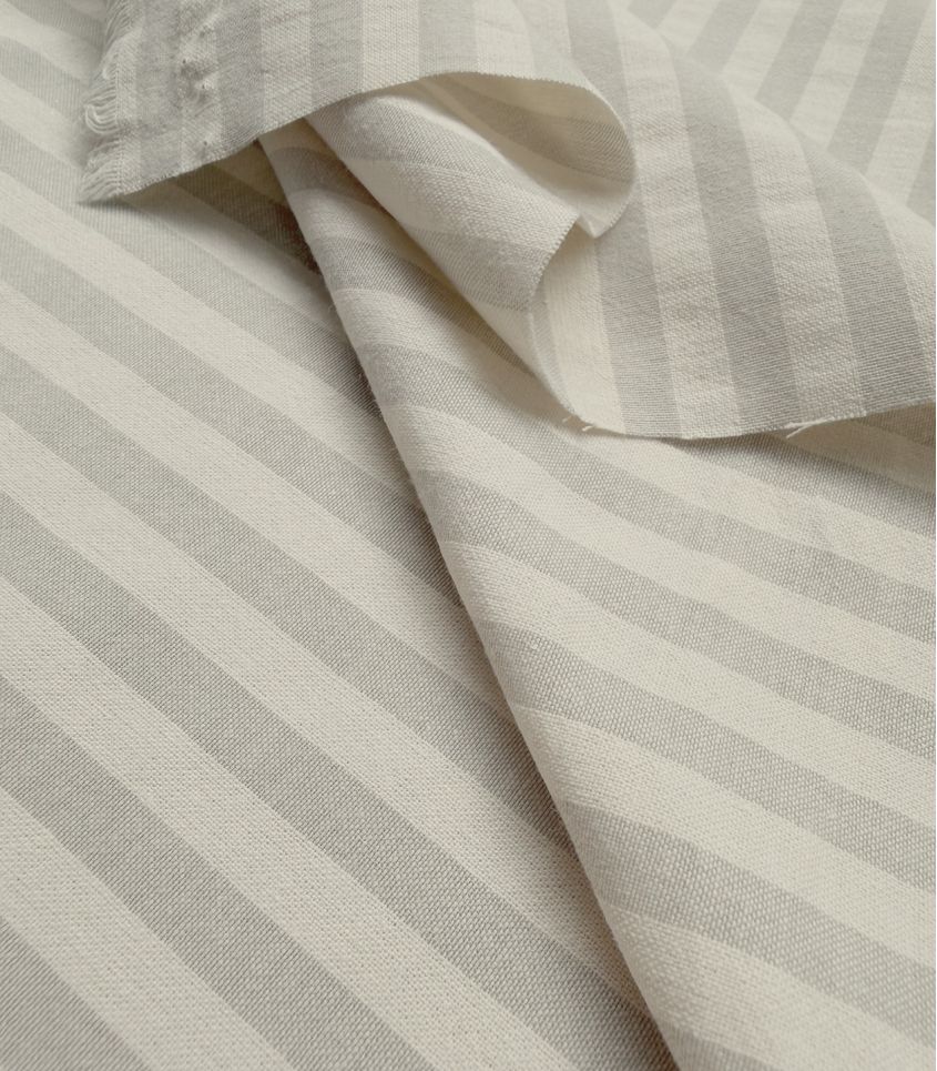 Seersucker raya - Grey Crème