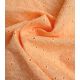 Tissu broderie anglaise festonnée - Pâquerette Abricot