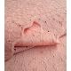 Tissu broderie anglaise festonnée - Pâquerette Rose thé