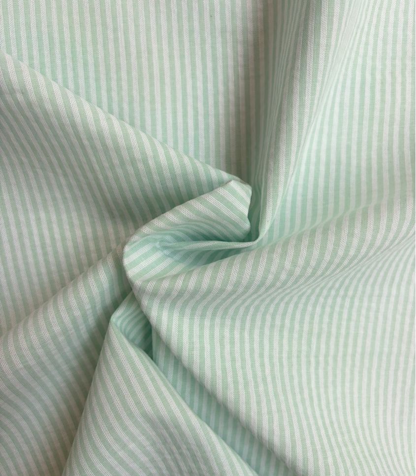 Tissu coton seersucker - Mint