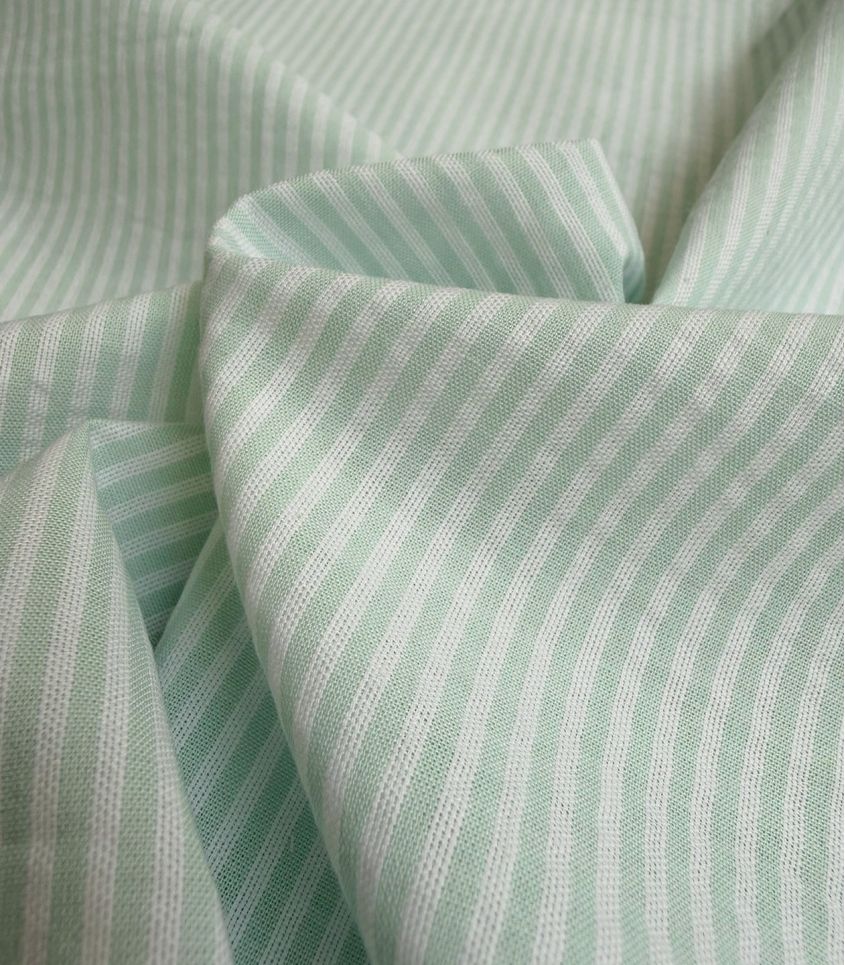 Tissu coton seersucker - Mint Tissu coton seersucker - Mint