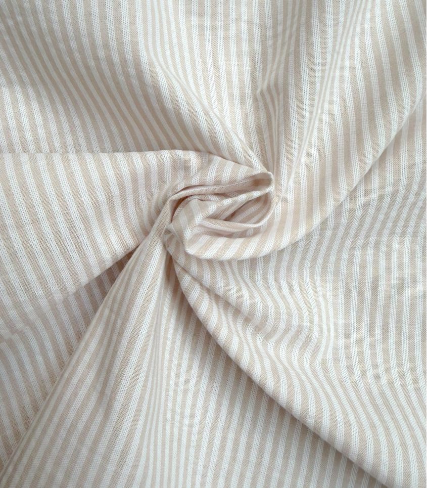 Tissu coton seersucker - Sand