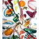 Tissu satin viscose - Picnic Crème