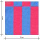 Tissu canvas damier - Azur Fuchsia