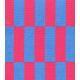Tissu canvas damier - Azur Fuchsia