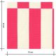 Tissu canvas damier - Ecru Fuchsia