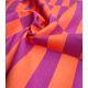Tissu canvas damier - Orange Fuchsia