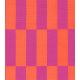 Tissu canvas damier - Orange Fuchsia