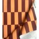 Tissu canvas damier - Orange Choco