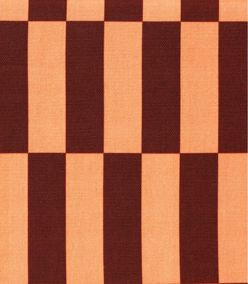Tissu canvas damier - Orange Choco Tissu canvas damier - Orange Choco