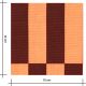 Tissu canvas damier - Orange Choco