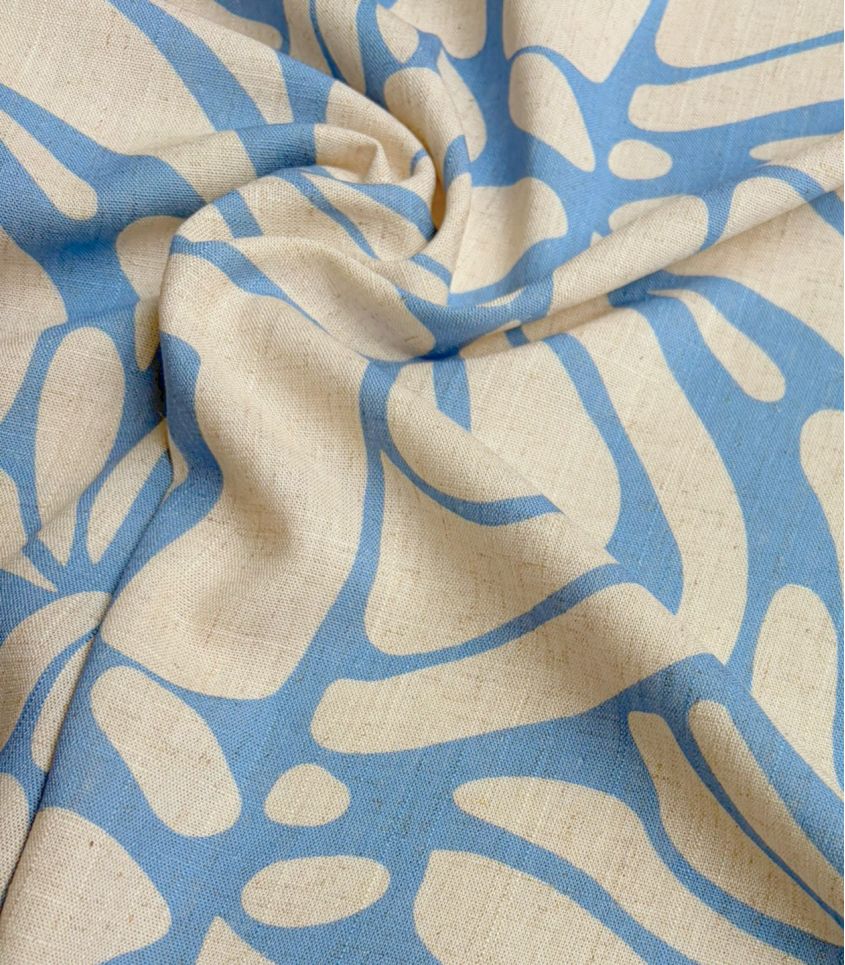 Tissu Lin viscose Chrysalide - Ciel Tissu Lin viscose Chrysalide - Ciel
