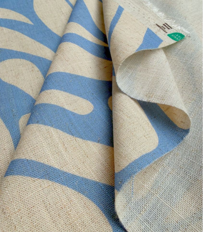 Tissu Lin viscose Chrysalide - Ciel Tissu Lin viscose Chrysalide - Ciel