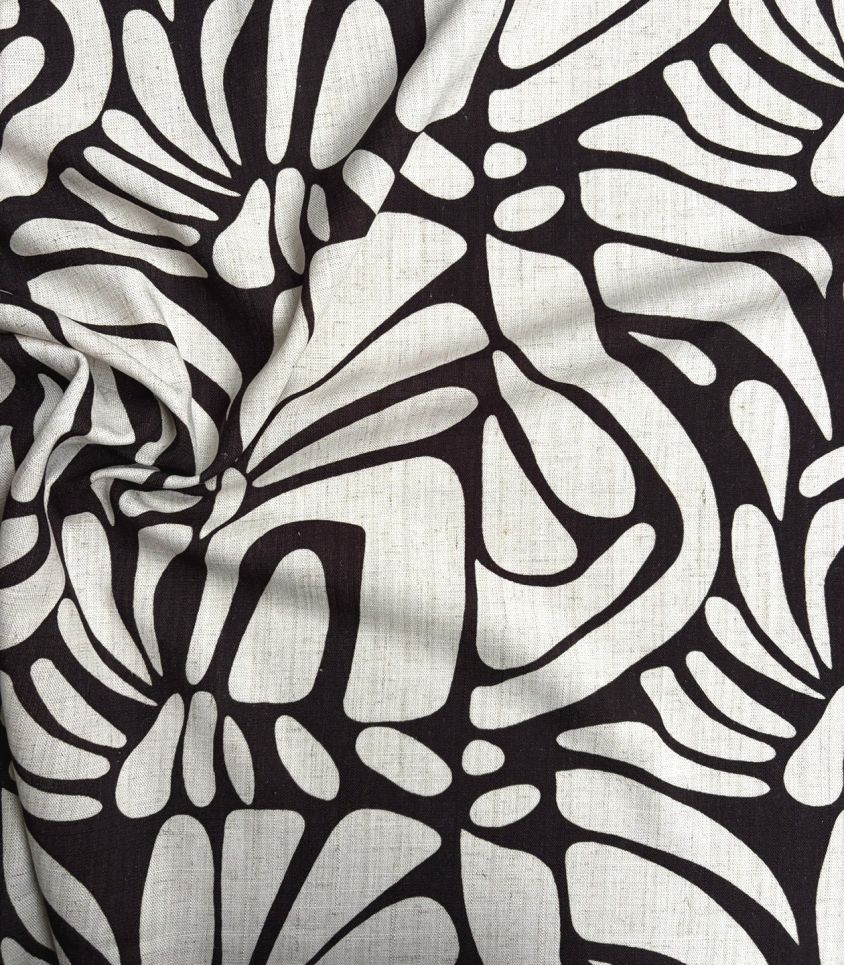 Tissu Lin viscose Chrysalide - Réglisse