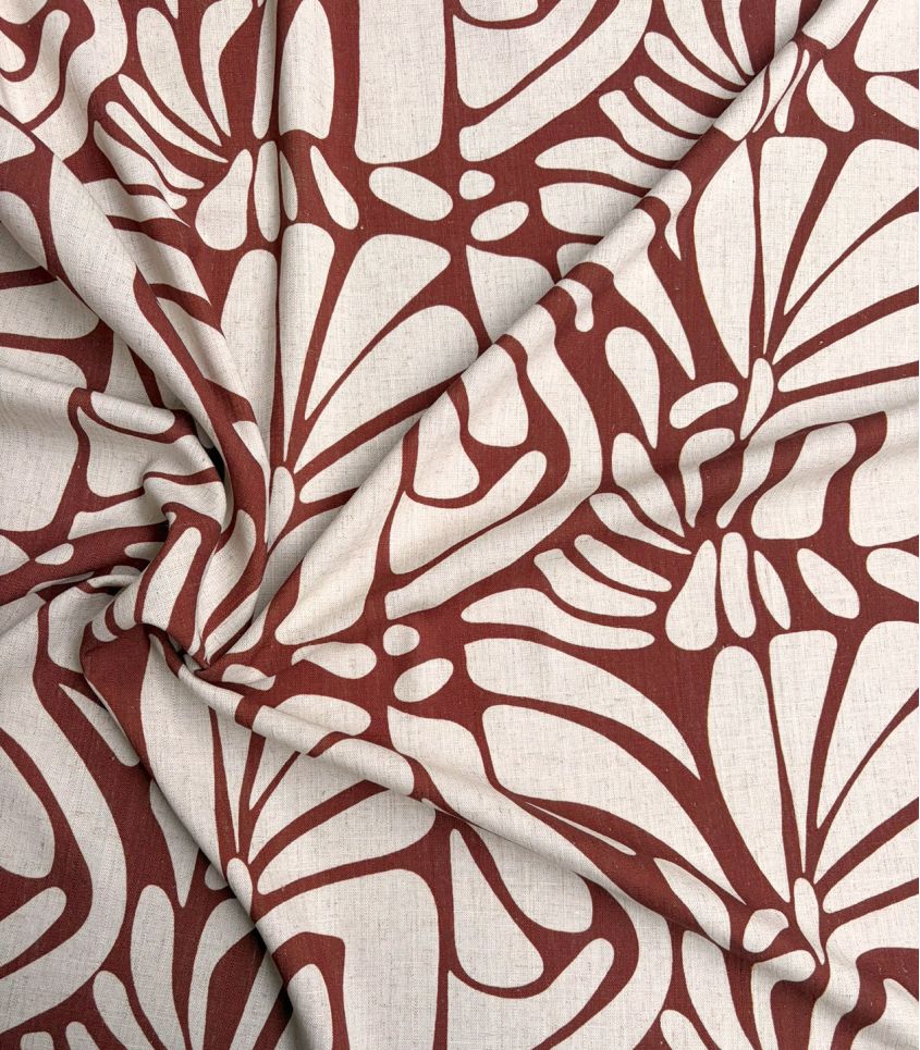 Tissu Lin viscose Chrysalide - Café