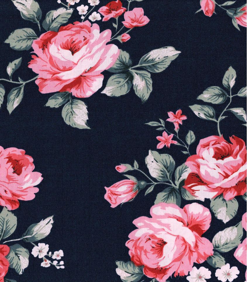 Tissu viscose - Rose de Minuit Tissu viscose - Rose de Minuit