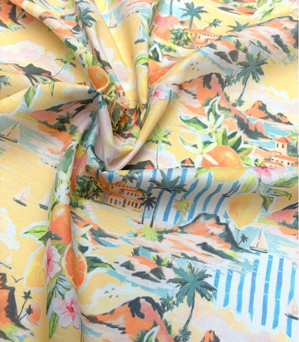 Tissu voile de coton - Positano