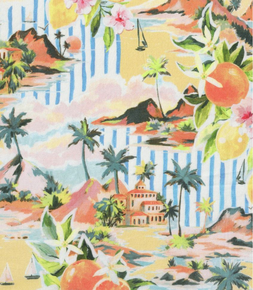 Tissu voile de coton - Positano Tissu voile de coton - Positano