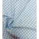 Tissu coton bubble- Damier ciel