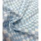 Tissu coton bubble- Damier ciel
