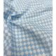 Tissu coton bubble- Damier ciel