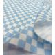 Tissu coton bubble- Damier ciel