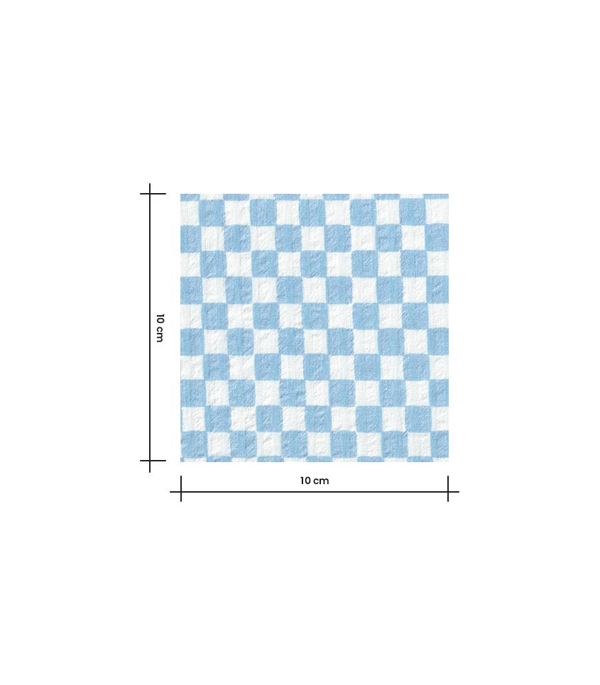Tissu coton bubble- Damier ciel Tissu coton bubble- Damier ciel