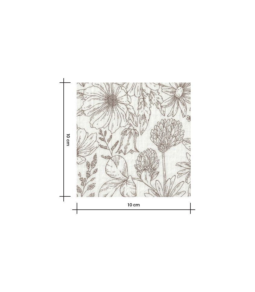 Double gaze - Floraison écru Double gaze - Floraison écru