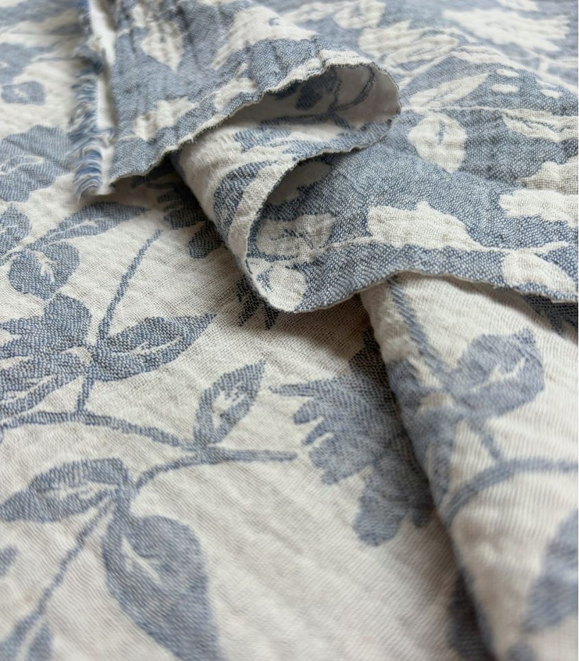 Double gaze jacquard - Hélianthe denim Double gaze jacquard - Hélianthe denim