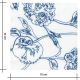 Tissu voile brodé - Porcelaine