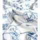 Tissu voile brodé - Porcelaine