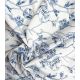 Tissu voile brodé - Porcelaine