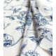Tissu voile brodé - Porcelaine