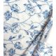 Tissu voile brodé - Porcelaine